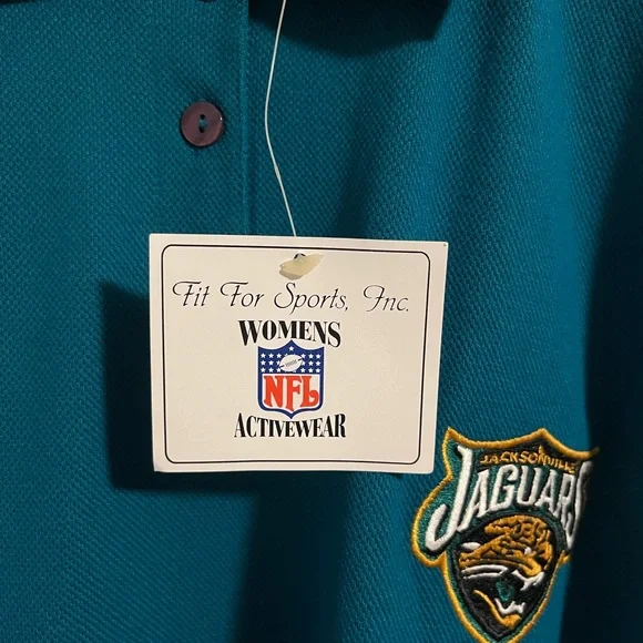 Jacksonville Teal Woman’s Jaguars Polo Sleeveless Top - Picture 6 of 9